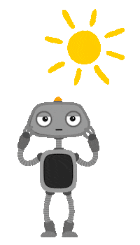 summer robot Sticker by cabuu