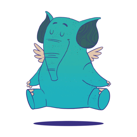 obahdesign design graphic design elephant verde Sticker
