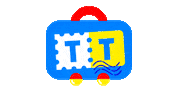 Tiny_Travelers travel car train airplane Sticker