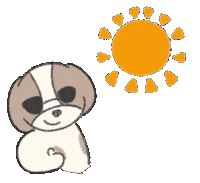 Dog Summer Sticker