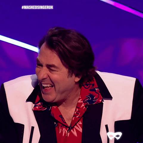 Jonathan Ross Laughing GIF by The Masked Singer UK & The Masked Dancer UK