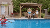 Pool Party Swimming GIF by Run The Burbs