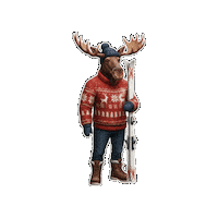 Winter Moose Sticker by Björnsonka