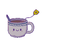 Szabiwriters tea cup caj nocturno Sticker