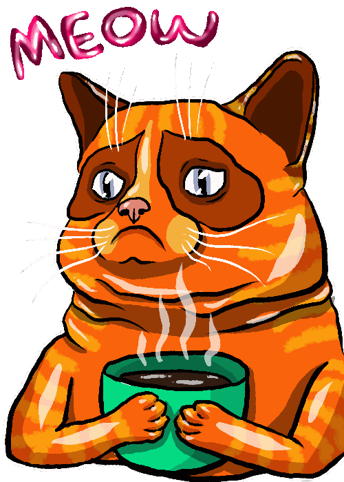 Sad Grumpy Cat Sticker