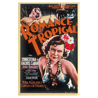 TheRaccoonteurs romance tropical puerto rico pelicula antigua Sticker