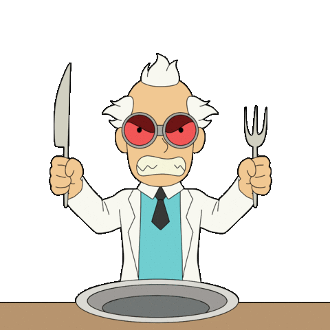 Lunchtime Dinnertime Sticker by 3dFrankenPunks