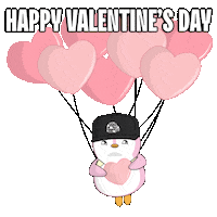 I Love You Hearts Sticker by Pudgy Penguins