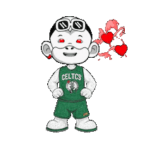 Love Basketball Green Heart Sticker by Zhot