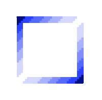 joyfuljuly pixel blue white boarder Sticker