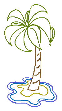 Palm Tree Beach Sticker