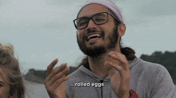 cbs victor the amazing race rolled eggs GIF