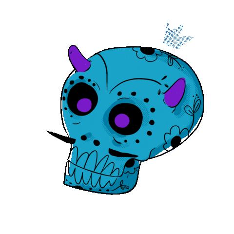 PezHolograma giphyupload skull fireball diademuertos Sticker