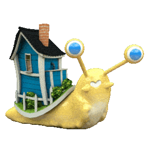 fran6-15 happy yellow house bouncy Sticker