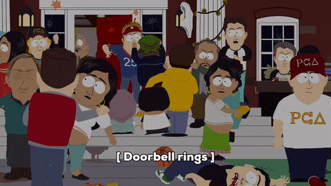 crowd of people angry mob GIF by South Park 