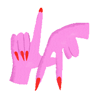 Los Angeles Pink Sticker by andrew kuttler