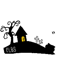 Haunted House Halloween Sticker by CLBS Ltd.