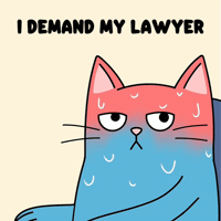 Pleading The Fifth Blue Cat GIF