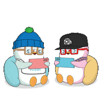 Scrolling Social Media Sticker by Pudgy Penguins