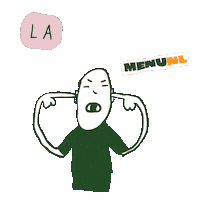 MenuNL lalalala menunl vingersinjeoren Sticker