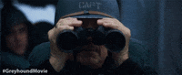 GreyhoundMovie look watching hmmm searching GIF