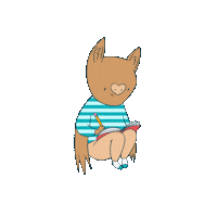 netherye work drawing writing bat Sticker