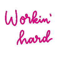 KennaKalligraphy pink working calligraphy entrepreneur Sticker