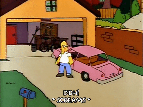 homer simpson car GIF