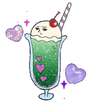 Ice Cream Float Sparkle Sticker