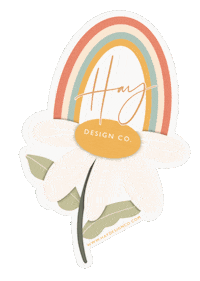 haydesignco rainbow cute sticker flower sticker hay design co Sticker
