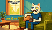 Drinking Coffee Cat GIF by vankedisi