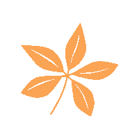 FlordeEmprendedora leaf tropical hoja orange leaf Sticker
