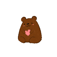 lupeaart love heart wink bear Sticker