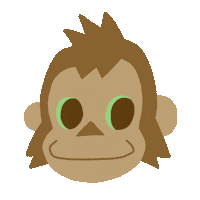 Monkey Blink Sticker by ESN Amsterdam