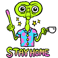 Stay Home Sticker by Russell Taysom