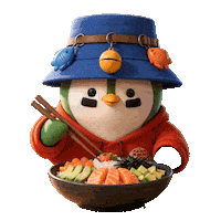 Happy Rice Bowl Sticker by ZaddyFi