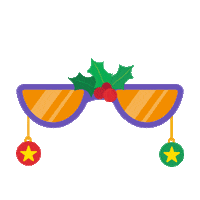 ezlinksg christmas celebration xmas sunglasses Sticker