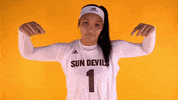 Pointing Down Womens Basketball GIF by Sun Devils