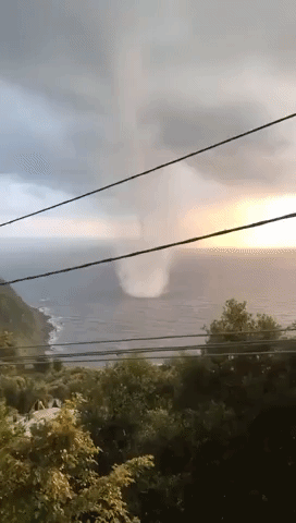 Waterspout Sweeps Along Italian Coast