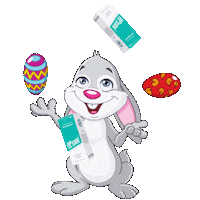 Easter Bunny Sticker by upsidejelly