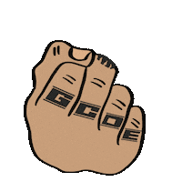 GCDE middle finger gorilla gcde gcde clothing Sticker