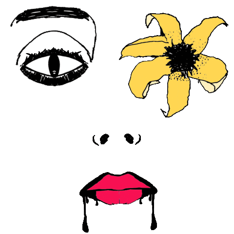red lips wink Sticker