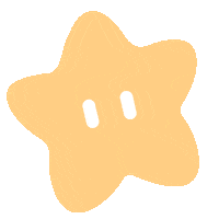 babymoriofficial star mori yellow star cute star Sticker