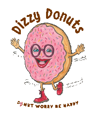 BertosBrownies delicious donut dizzy brownie Sticker
