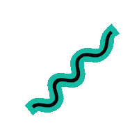CranbrookArtMuseum green wave line teal Sticker
