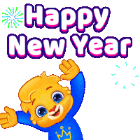New Year Party Sticker by Lucas and Friends by RV AppStudios