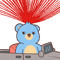 Happy Teddy Bear Sticker by BEARISH