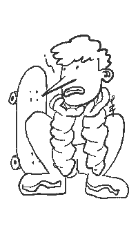 Illustration Skate Sticker