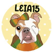 Bulldog Winking Sticker