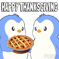 Thanksgiving Day Penguin Sticker by Pudgy Penguins